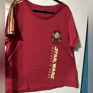 StarWars Galaxy’s edge woman’s shirt 3 X NEW !  Burgundy color.